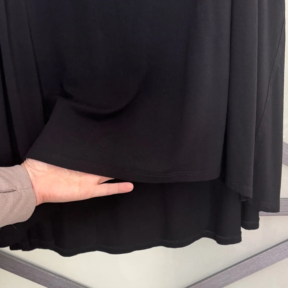 Eileen Fisher High Low Black Jersey Women's Skirt